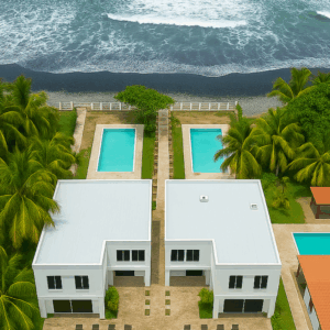 Casas frente a playa entre el zonte y mizata, La Libertad en primera fila.